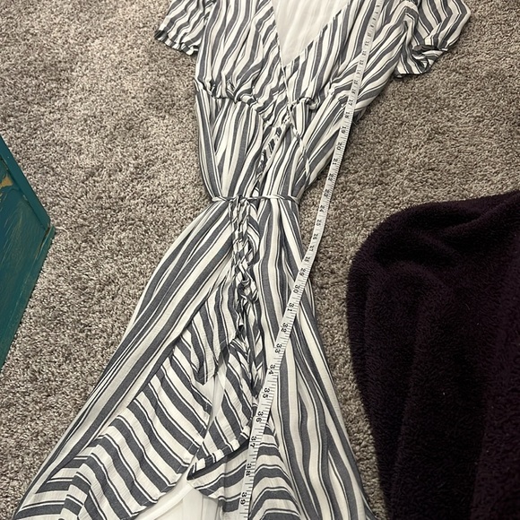EUC Rachel Pally Stripe Wrap Dress Sz M - Picture 9 of 10